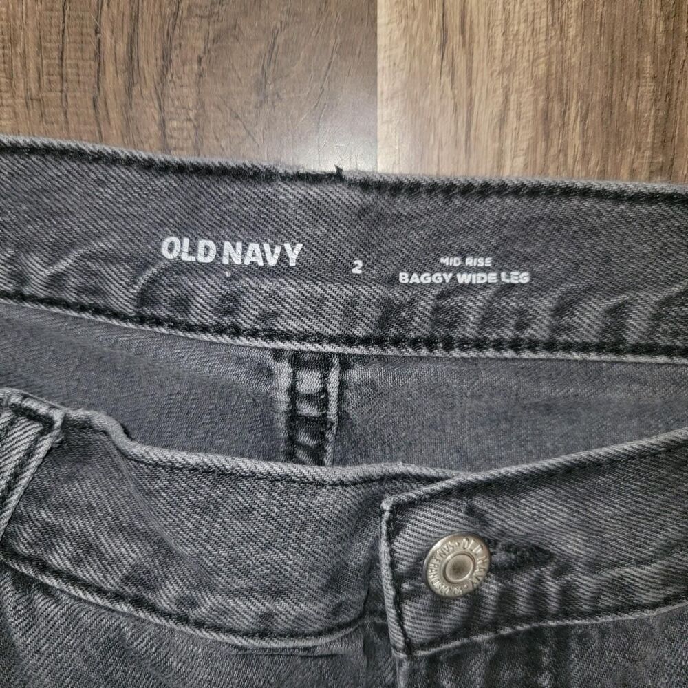 Old-navy Women's Black and Grey Jeans - Picture 3 of 4